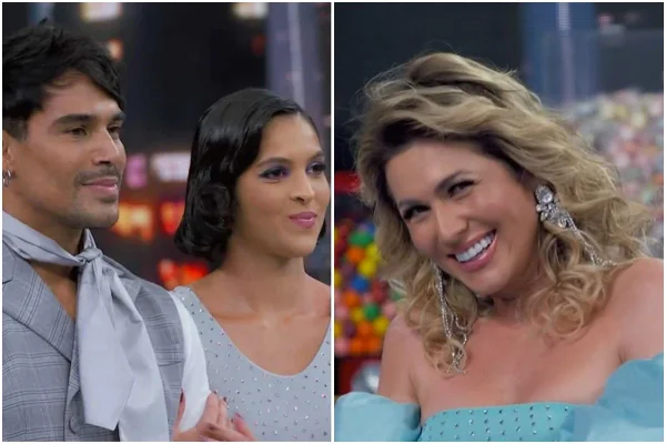 Montagem colorida de Micael Borges com a professora Nathália Ramos e Livia Andrade -Metrópoles