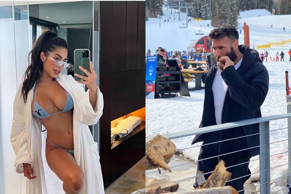 Montagem colorida de Dan Bilzerian e Giovanna Roque - Metrópoles