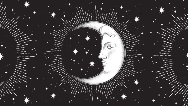 Lua crescente em virgem