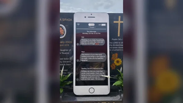 Adolescente ganha lápide em forma de iPhone e família explica o motivo