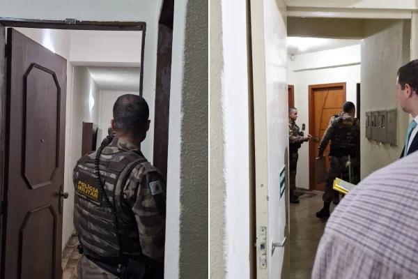 agentes de justiça na operação Máscara Oculta