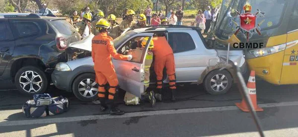 Acidente de trânsito na L4 Sul