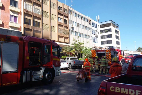 Bombeiros resgatam cão e gato de apartamento em chamas na Asa Norte