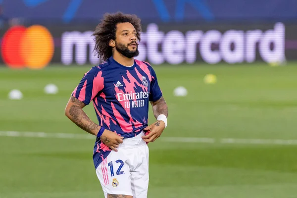 Marcelo Real Madrid aquecimento