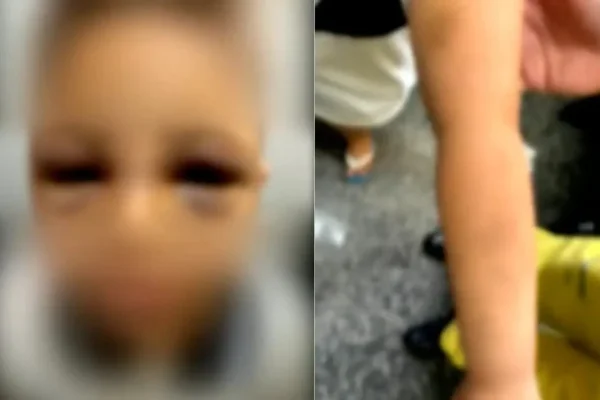 imagem colorida pai agride filho autista