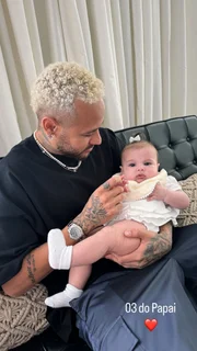 Neymar e a filha Helena