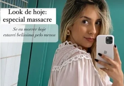 Professora da rede publica com look massacre