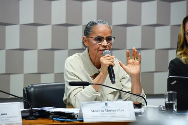 Ministra do Meio Ambiente, Marina Silva, no Senado