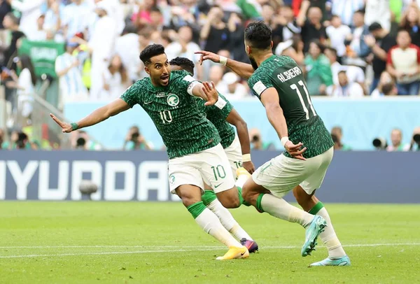 Salem Al-Dawsari comemora gol no Catar - Metrópoles