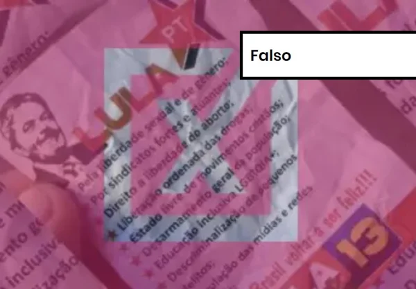 Imagem colorida de postagem falsa