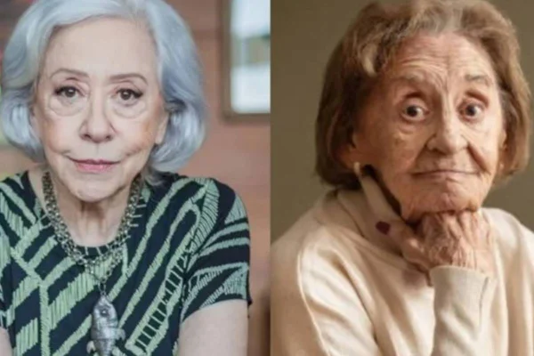Montagem com fotos coloridas de Fernanda Montenegro e Laura Cardoso - Metrópoles