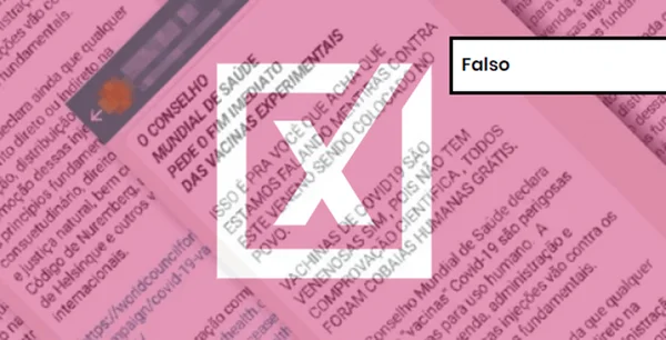 captura de tela de texto no WhatsApp com etiqueta de conteúdo enganoso