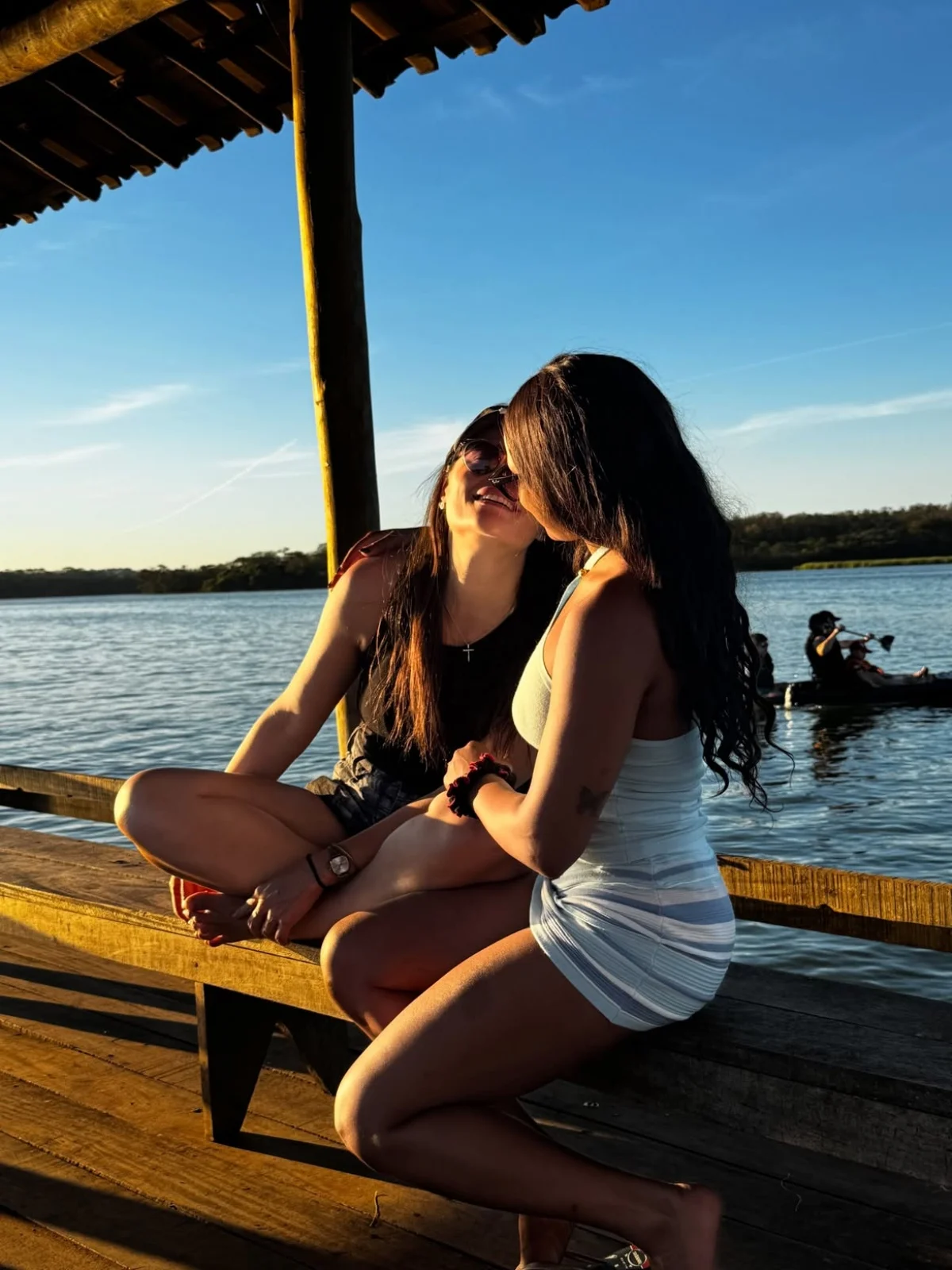 Rebeca Andrade com a empresária Gisele. Rebeca Andrade com a empresária Gisele.
