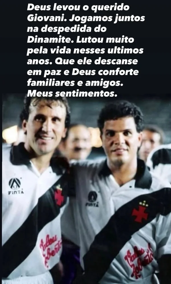 Zico lamenta morte de Geovani Silva, ídolo do Vasco: “Lutou muito” - destaque galeria Zico lamenta morte de Geovani Silva, ídolo do Vasco: “Lutou muito” - destaque galeria