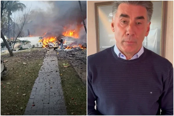 Imagem colorida mostra acidente ocorrido em vinhedo e o prefeito de cascavel - Metrópoles
