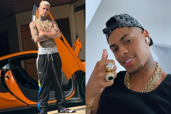 Montagem com fotos de MC Paiva e Biel do Funduncinho - Metrópoles