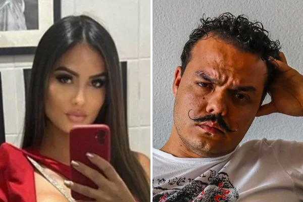 montagem com fotos de Vitória Momenso e Carlos Candreva: casal teve uma discussão em um cruzeiro e ele se jogou no mar - Metrópoles