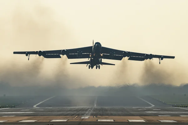 Aviões bombardeiros B-52 dos Estados Unidos