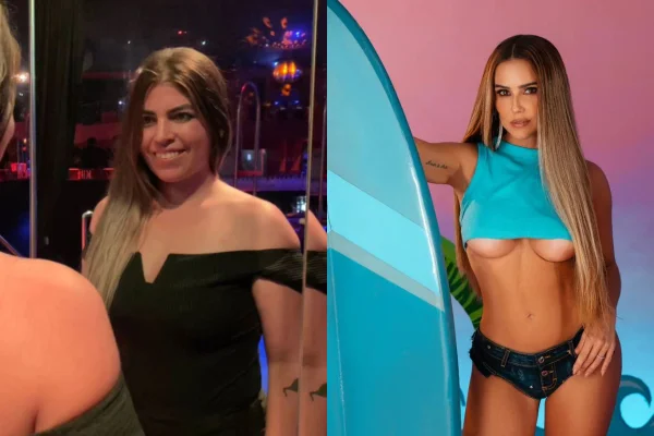 Imagens colorida de Raquel Pacheco e Debborah Seco como Bruna Surfistinha