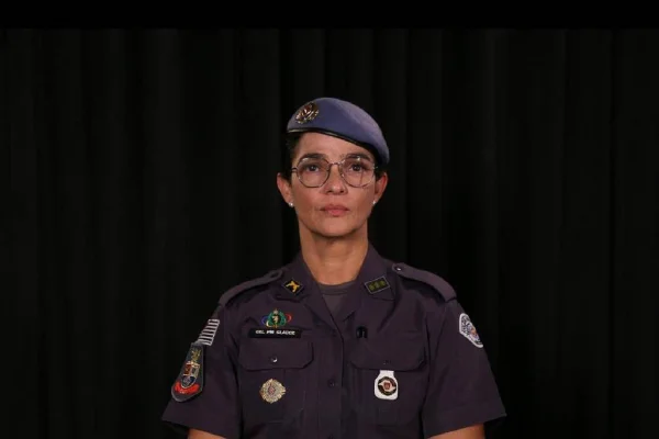 A nova comandante da Polícia Militar do Estado de São Paulo, Glauce Anselmo Cavalli
