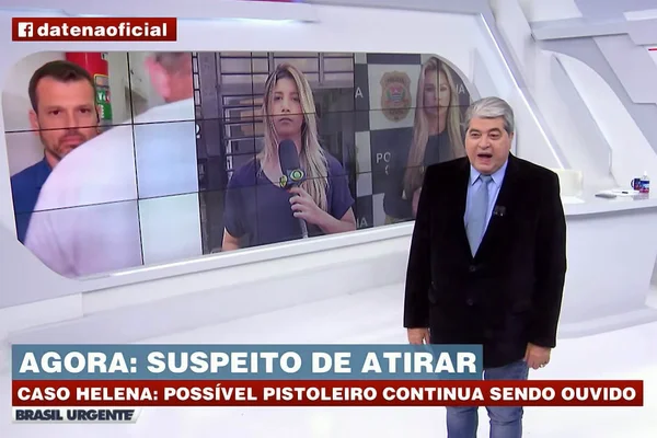 José Luiz Datena se irrita com homem que apareceu em frente à câmera do Brasil Urgente