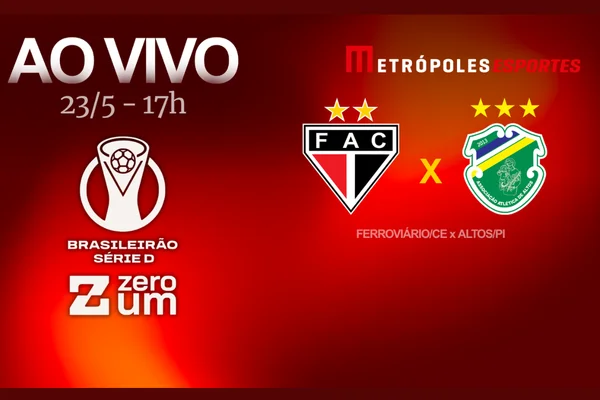 Série D ZeroUm: Metrópoles transmite Ferroviário-CE x Altos-PI ao vivo