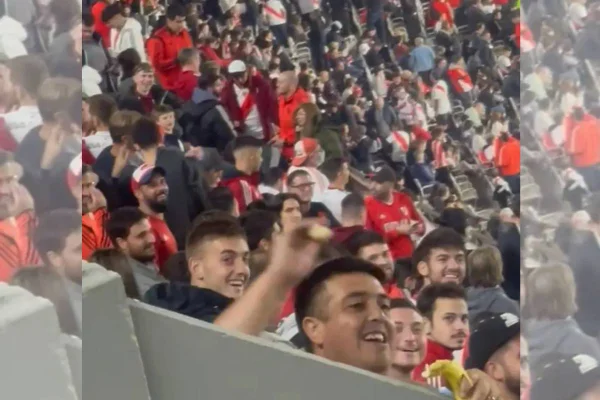 River suspende por seis meses torcedor que jogou banana em brasileiros