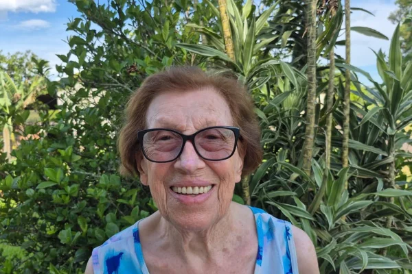 Foto mostra mulher que foi vítima do Câncer de pele Maria Helene tratamento radioterapia e cirurgia (2)
