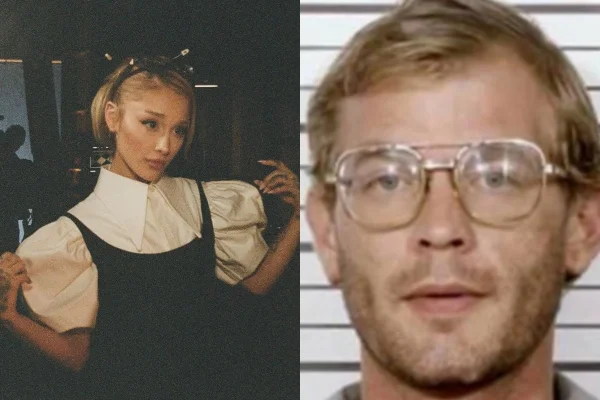 Montagem com fotos de Ariana Grande e Jeffrey Dahmer - Metrópoles