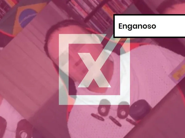 Imagem colorida de post enganoso sobre transposição do Rio São Francisco