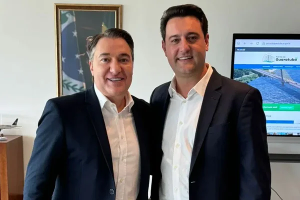 Fernando Giacobo e o governador do Paraná, Ratinho Júnior