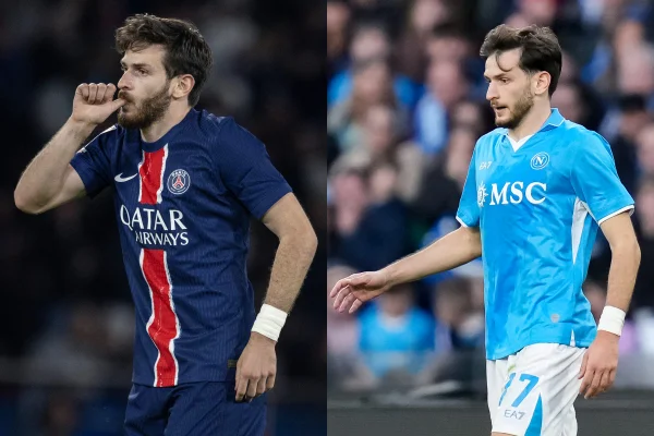 Foto colorida de Khvicha Kvaratskhelia, do PSG e Napoli - Metrópoles