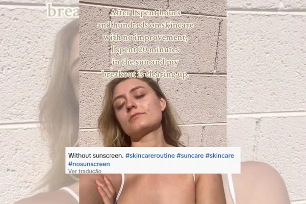 print colorida de Trend "Nosunscreen": geração Z abandona protetor solar; veja os riscos