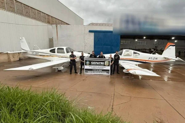 imagem colorida aeronaves apreendidas operacao golpes produtores rurais