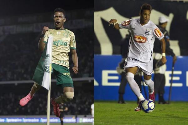 Foto colorida de Estêvão e Neymar - Metrópoles