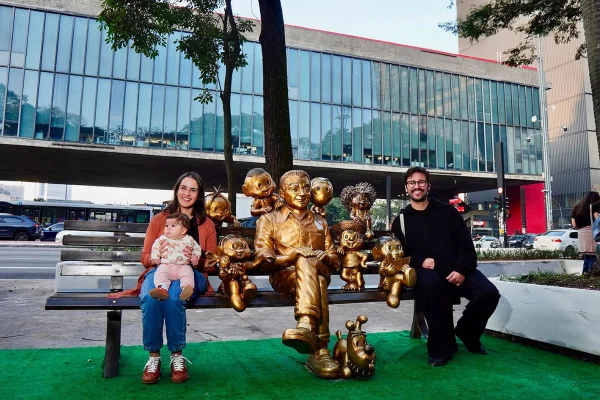 A iniciativa faz parte da comemoração dos 90 anos de Maurício de Sousa. Trinta personagens são representados nas estátuas da Turma da Mônica - Metrópoles