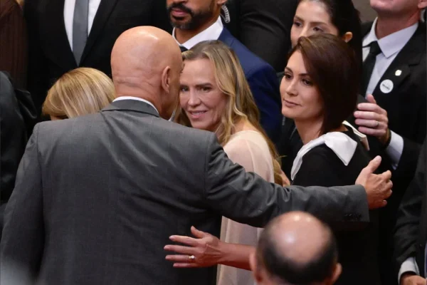 Michelle Bolsonaro e Alexandre de Moraes