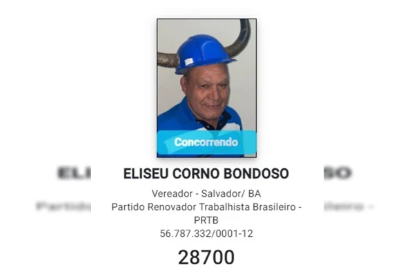 Captura de tela mostra ficha de candidato as eleições de 2024 - Metrópoles