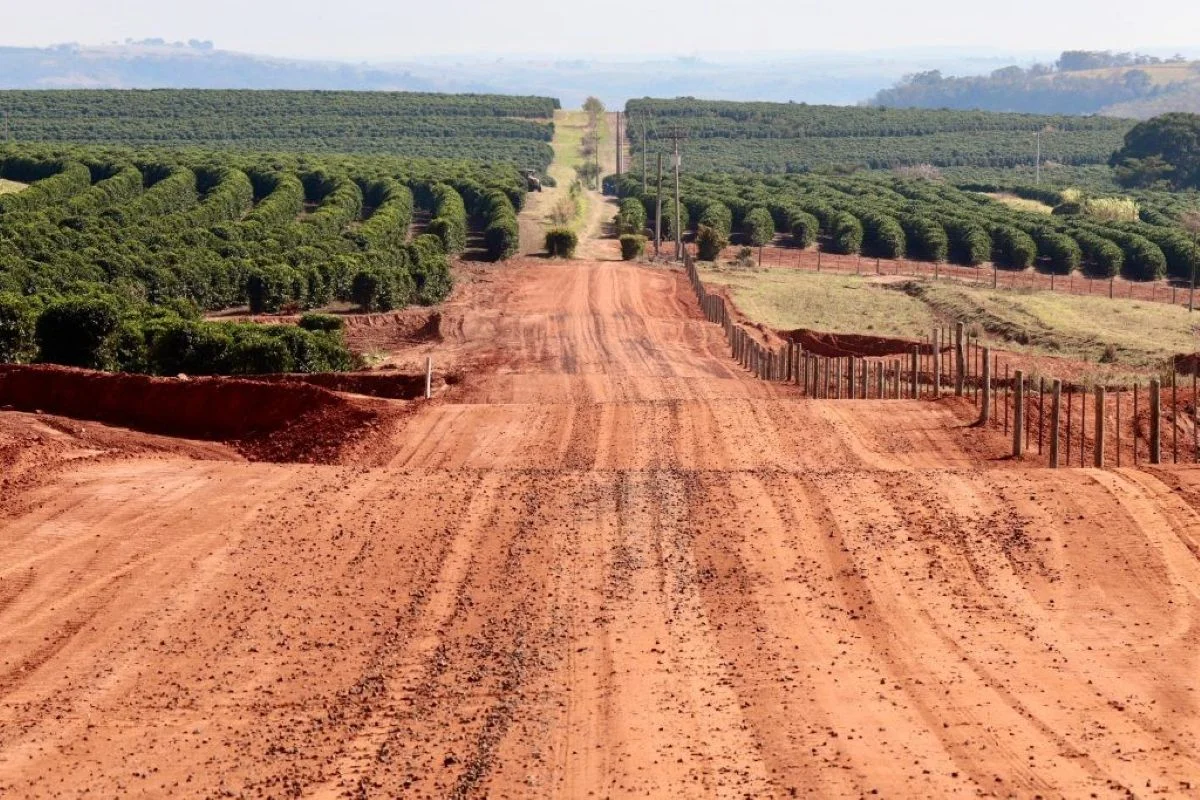 Estrada rural em SP