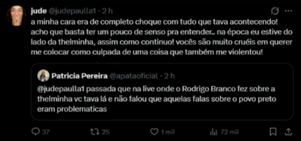 Caso Thelma Assis: amiga de Preta Gil nega omissão em live - destaque galeria Caso Thelma Assis: amiga de Preta Gil nega omissão em live - destaque galeria