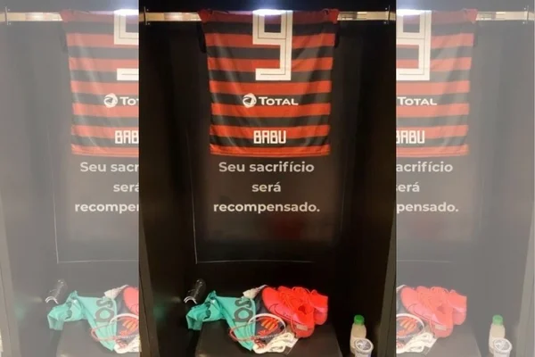 Camisa 9 do Flamengo com o nome de Babu Santanta