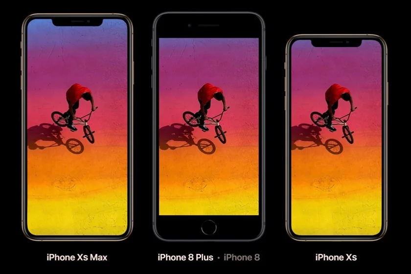 O maior aparelho, o XS Max, é do mesmo tamanho do Iphone 8 Plus, mas com tela maior O maior aparelho, o XS Max, é do mesmo tamanho do Iphone 8 Plus, mas com tela maior