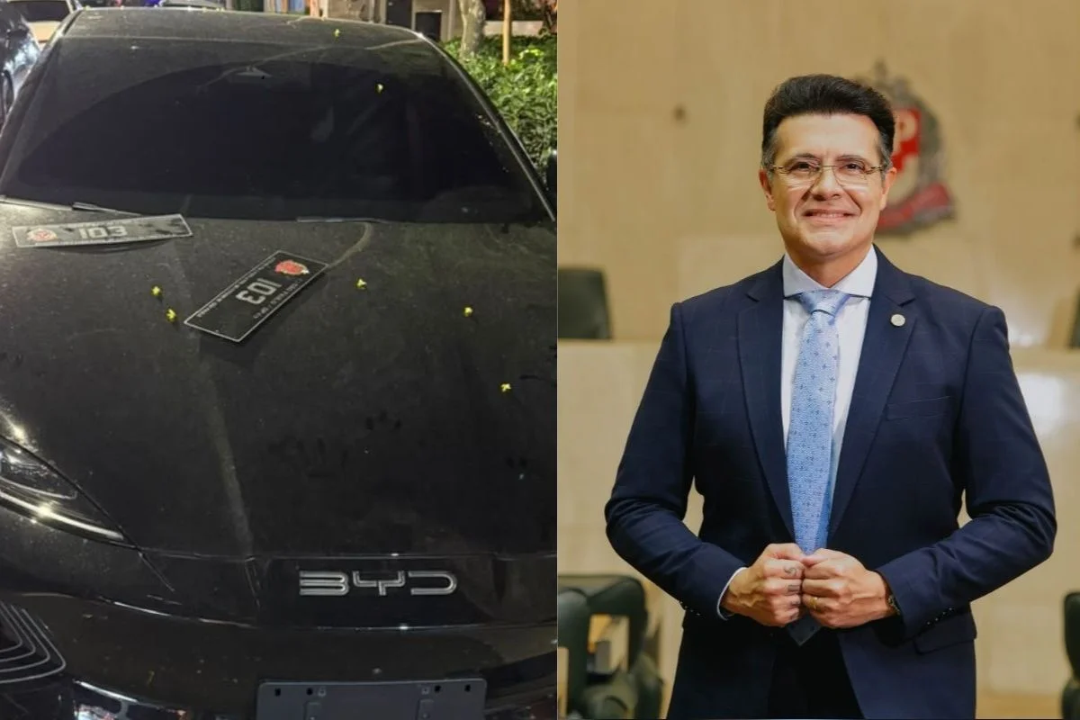Carro usado pelo deputado Marcelo Aguiar, detido após disparo de arma de fogo em balada Carro usado pelo deputado Marcelo Aguiar, detido após disparo de arma de fogo em balada