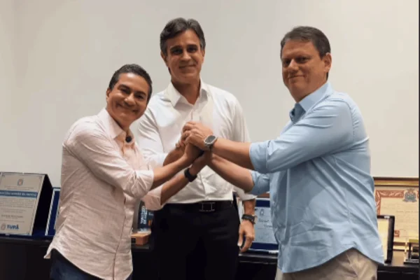 Marcos Pereira, Rodrigo Garcia e Tarcísio de Freitas