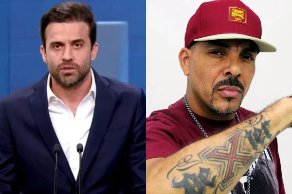 montagem colorida de Marçal e Rapper Dexter - Metrópoles
