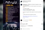 Agenda de shows divulgada pela banda nas redes sociais