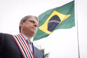 Tarcísio de Freitas durante solenidade Cívico-Militar em Comemoração ao 93° Aniversário da Revolução Constitucionalista de 1932
