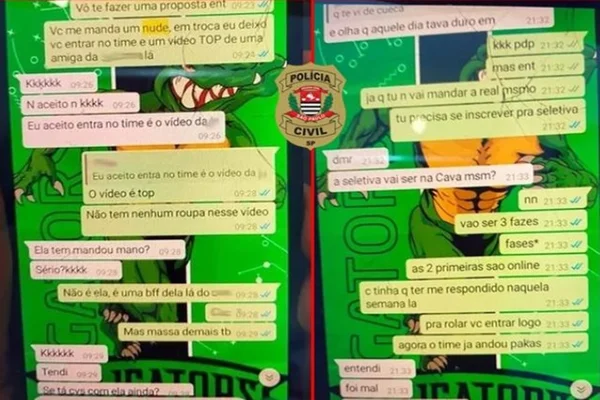 Técnico de futebol exigia nudes em troca de vantagens na equipe