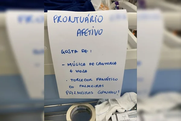 Papel fixado em leito de UTI