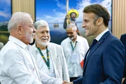 Lula e Macron tiveram uma reunião em Belém
